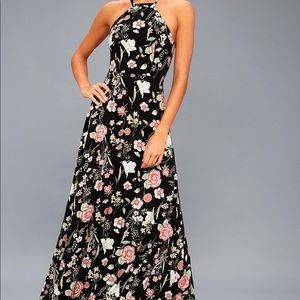 Black Floral Maxi Dress